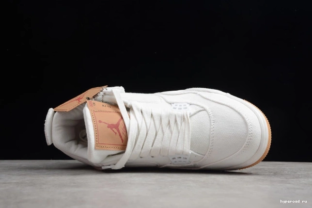 Jordan x 4 AO2571-100 Air 'White' Levi's 0826